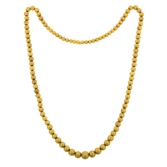 Antique Etruscan Revival Bead Necklace